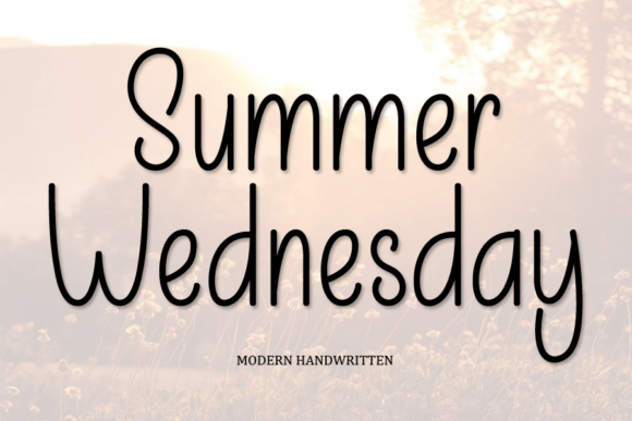 Summer Wednesday: A Handwritten Script with Character